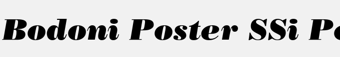Bodoni Poster SSi Poster Italic