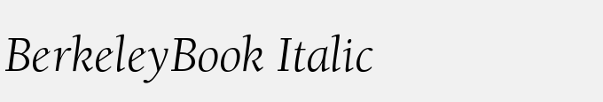 Berkeley-Book Italic