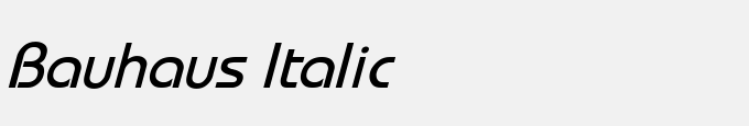 Bauhaus Italic