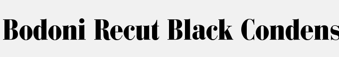 Bodoni Recut Black Condensed SSi Normal