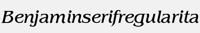 Benjamin Serif-Regular Italic
