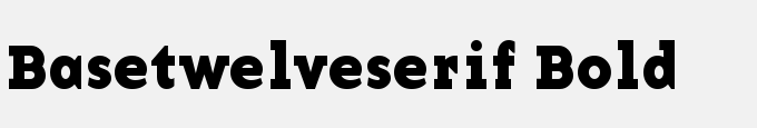 Base Twelve Serif Bold