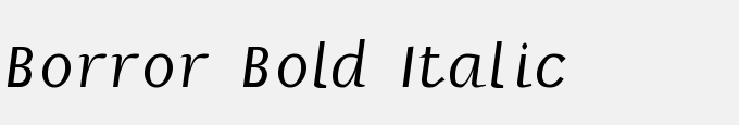 Borror Bold Italic