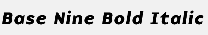 Base Nine Bold Italic