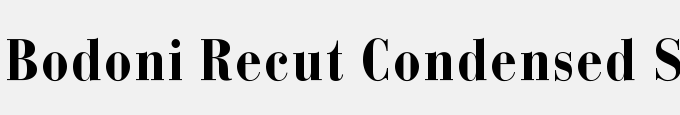 Bodoni Recut Condensed SSi Bold Condensed