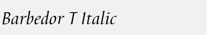 Barbedor T Italic