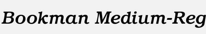 Bookman Medium-Regular Italic
