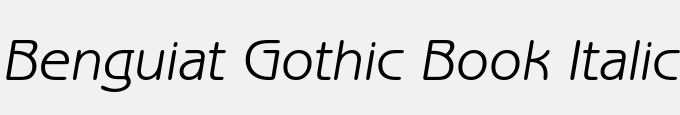 Benguiat Gothic Book Italic BT