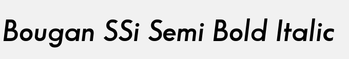 Bougan SSi Semi Bold Italic