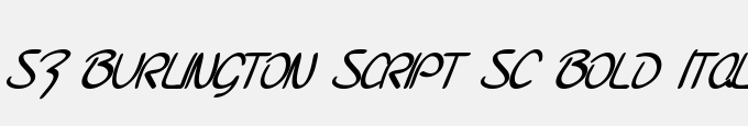 SF Burlington Script SC Bold Italic