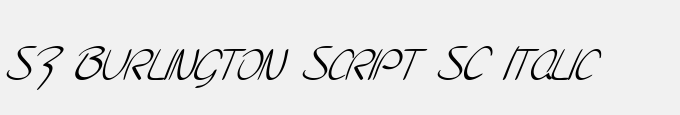 SF Burlington Script SC Italic