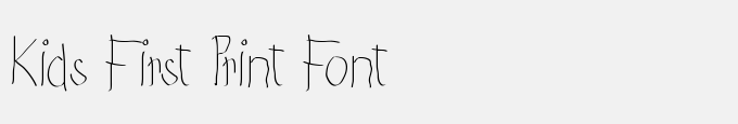 Kids First Print Font