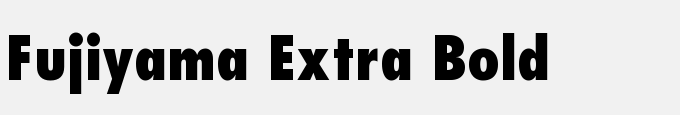 Fujiyama Extra Bold