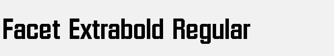 Facet Extrabold Regular