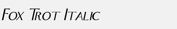 Fox Trot Italic