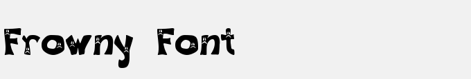 Frowny Font