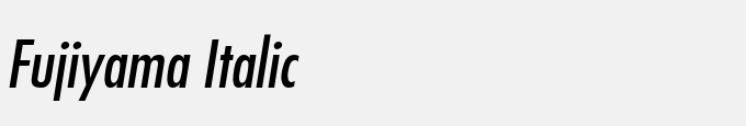 Fujiyama Italic