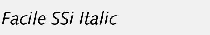 Facile SSi Italic