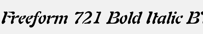 Freeform 721 Bold Italic BT