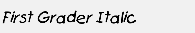 First Grader Italic