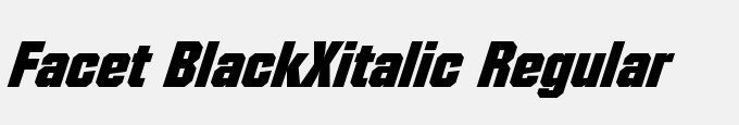 Facet Black-Xitalic Regular