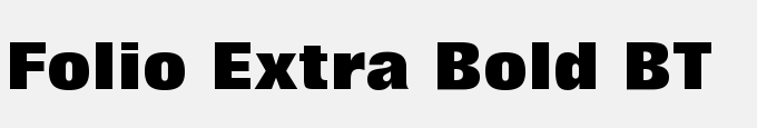 Folio Extra Bold BT