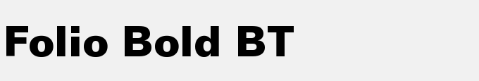 Folio Bold BT
