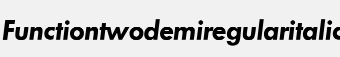 Function Two Demi-Regular Italic