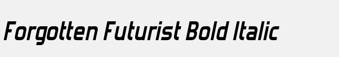 Forgotten Futurist Bold Italic