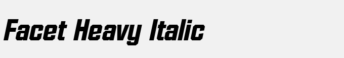 Facet Heavy Italic