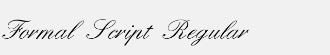 Formal Script Regular