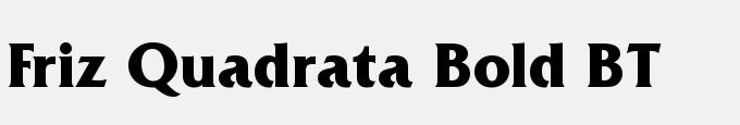 Friz Quadrata Bold BT