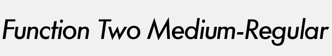 Function Two Medium-Regular Italic