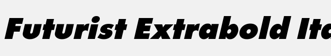 Futurist Extrabold Italic
