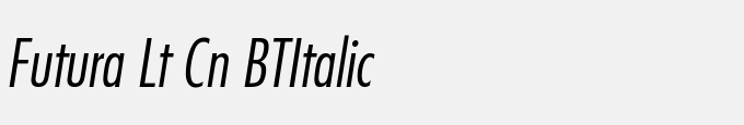Futura Lt Cn BT-Italic
