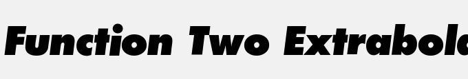 Function Two Extrabold-Regular Italic