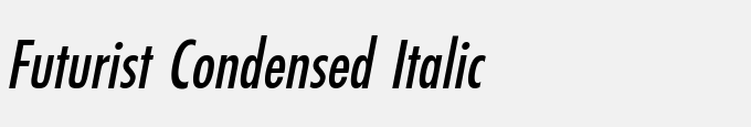 Futurist Condensed Italic