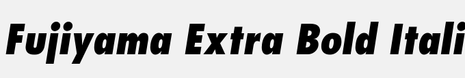 Fujiyama Extra Bold Italic
