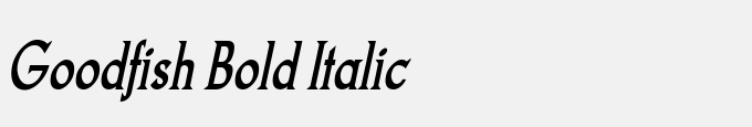 Goodfish Bold Italic