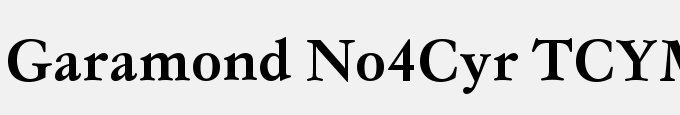 Garamond No4Cyr TCYMed