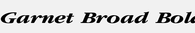 Garnet Broad Bold Italic