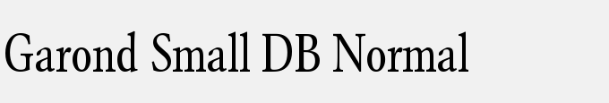 Garond Small DB Normal