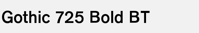 Gothic 725 Bold BT