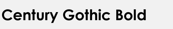 Century Gothic Bold