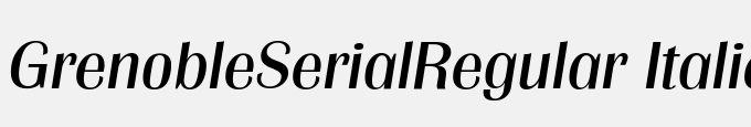 Grenoble-Serial-Regular Italic DB