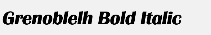 Grenoble LH Bold Italic