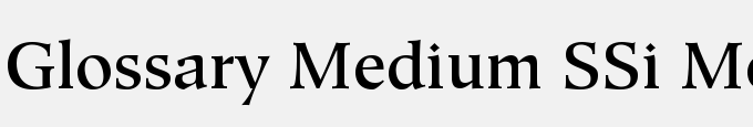 Glossary Medium SSi Medium