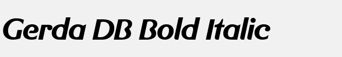 Gerda DB Bold Italic