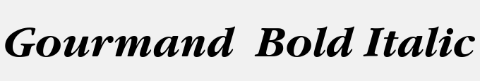 Gourmand Bold Italic