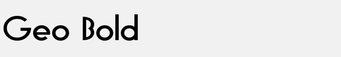 Geo Bold